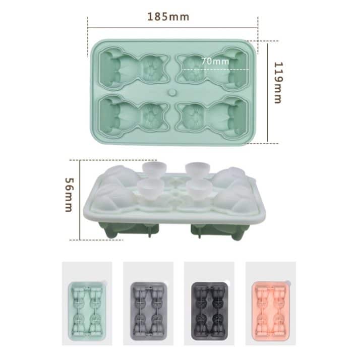 3D Katze Form Bar Hause Silikon Eis Form Whisky Eis Box – Bild 2