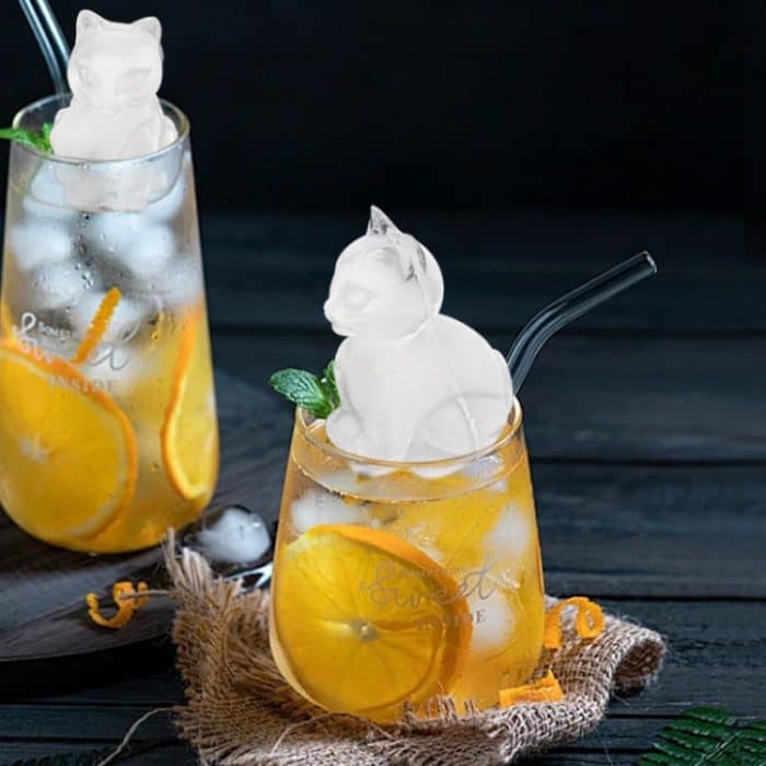 3D Katze Form Bar Hause Silikon Eis Form Whisky Eis Box – Bild 8