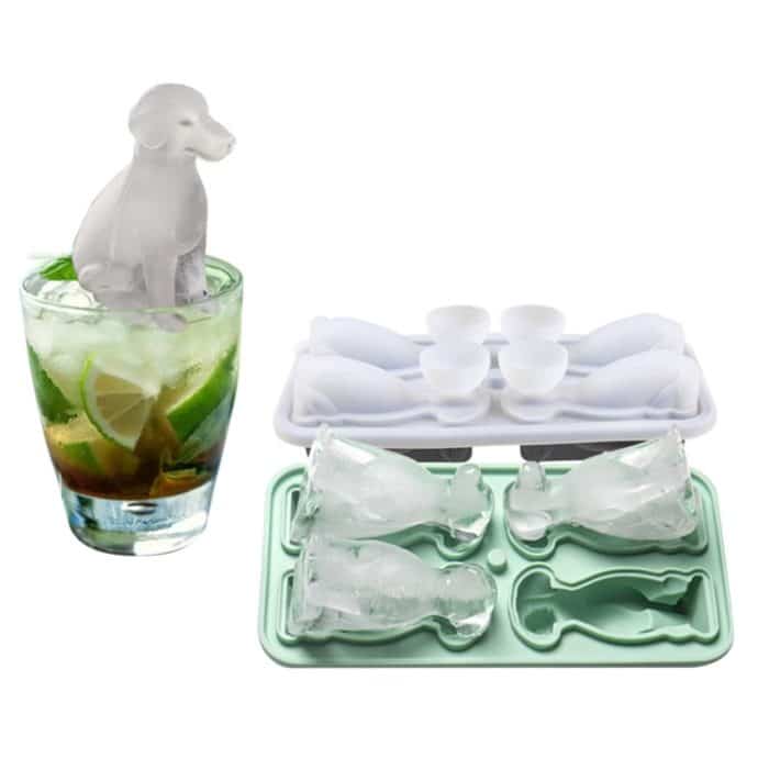 3D Hund geformt Haushalt Silikon Eisform Bar Eisherstellung Box – Bild 2