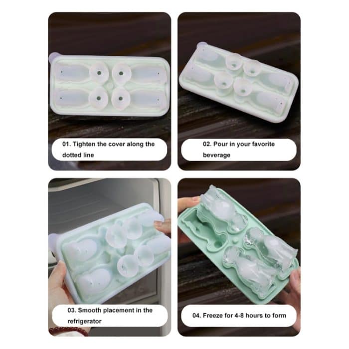 3D Hund geformt Haushalt Silikon Eisform Bar Eisherstellung Box – Bild 7