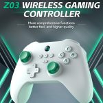 Z03 Kabelloser Bluetooth-Gamecontroller für Switch / IOS / Android / PC / PS3 / PS4, Star White+Bracket – Bild 2