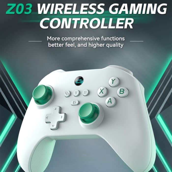 Z03 Kabelloser Bluetooth-Gamecontroller für Switch / IOS / Android / PC / PS3 / PS4, White, Black, Star White, White+Bracket, Black+Bracket – Bild 2