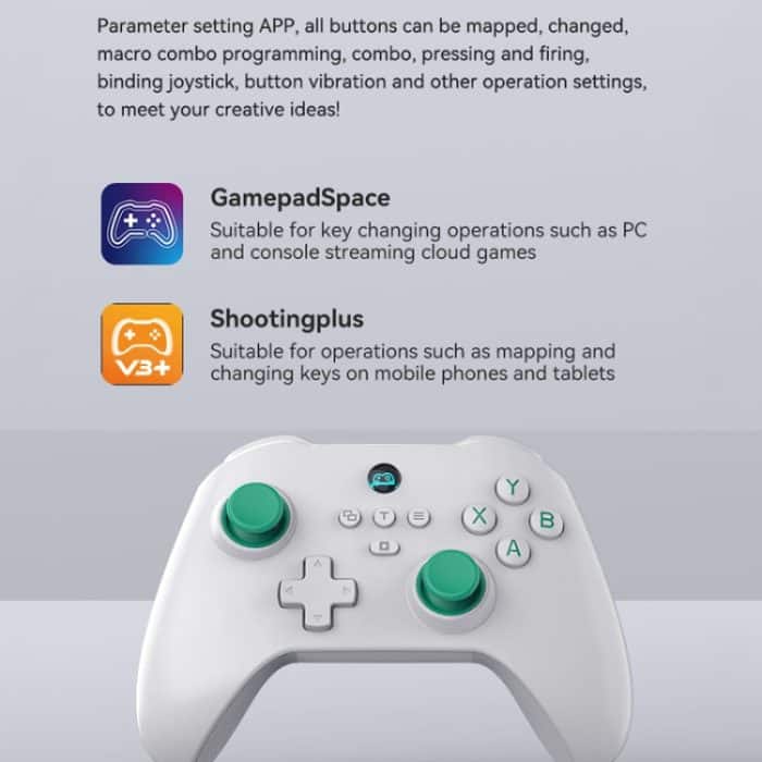 Z03 Kabelloser Bluetooth-Gamecontroller für Switch / IOS / Android / PC / PS3 / PS4, Star White+Bracket – Bild 8