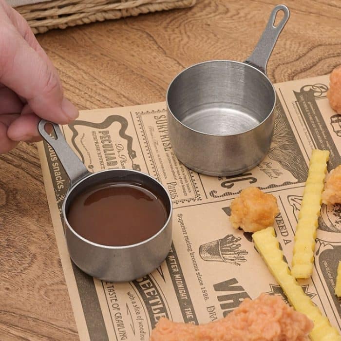 Haushalt 304 Edelstahl Abgabe Tasse Küche Steak Sauce Schüssel, Small, Medium, Large – Bild 7