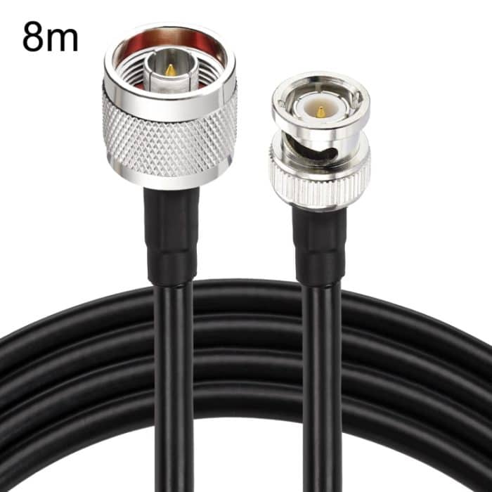 N-Stecker auf BNC-Stecker RG8X HF-Koaxialkabel, 8m, 10m – Bild 1