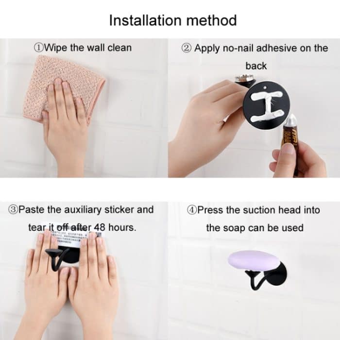 Magnetischer Seifenhalter fürs Badezimmer, nicht durchstanzend, an der Wand befestigter Seifenhalter aus Edelstahl, Non Punch – Bild 9