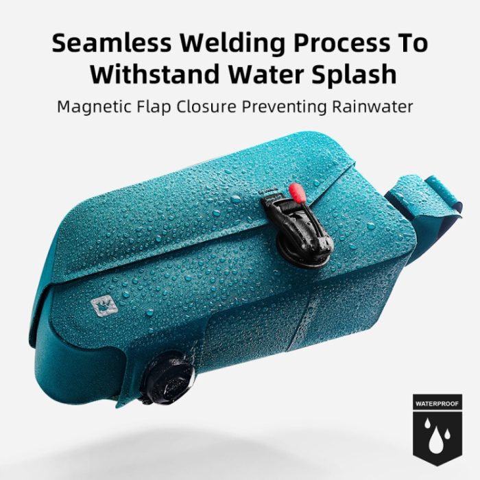 Rhinowalk K33 1,2 l Outdoor-Fahrradtasche mit magnetischem wasserdichtem Knopf und fester Fahrrad-Oberrohrtasche – Bild 4