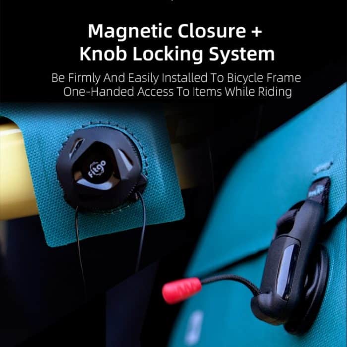 Rhinowalk K33 1,2 l Outdoor-Fahrradtasche mit magnetischem wasserdichtem Knopf und fester Fahrrad-Oberrohrtasche – Bild 5