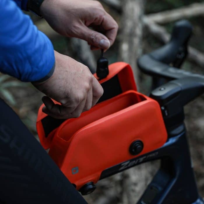 Rhinowalk K33 1,2 l Outdoor-Fahrradtasche mit magnetischem wasserdichtem Knopf und fester Fahrrad-Oberrohrtasche – Bild 7