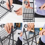 3-lagiger Handheld-Obstkorb, abnehmbarer Eisen-Wohnzimmer-Küchen-Brot-Snacks-Aufbewahrungskorb, Black, White, Gray – Bild 10