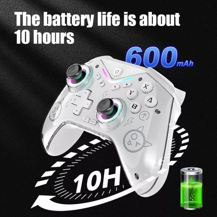 CM-619 Bluetooth-Gamecontroller, programmierbar mit RGB-Beleuchtung für Switch/Steam Deck/PC/IOS/Android, 619 Black, 619 White – Bild 6