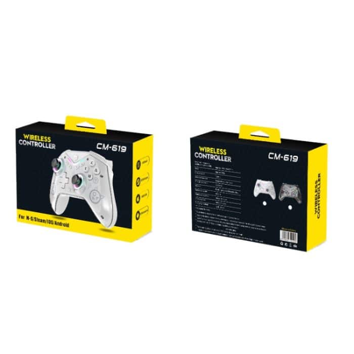 CM-619 Bluetooth-Gamecontroller, programmierbar mit RGB-Beleuchtung für Switch/Steam Deck/PC/IOS/Android, 619 Black, 619 White – Bild 8