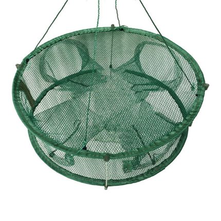Automatisches faltbares Fischnetz mit Stützstange, Angelkäfig, Hummernetz, Angelausrüstung, 4 Holes Green, 5 Holes Green, 4 Holes White, 5 Holes White