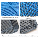 Badezimmer-Fußmatten, rutschfest, hydrophobes PVC, hohl, schmutzabweisende Fußmatten, 30x30cm – Bild 3