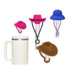 4 teile/satz Silikon Stroh Kappe 6-10mm Universal Größe Staub Stecker, Cowboy Hat Rose Red, Cowboy Hat Black, Cowboy Hat Brown, Vintage Hat Rose Red, Vintage Hat Brown, Vintage Hat Black, Hanging Rope Cowboy Hat Brown, Hanging Rope Cowboy Hat Black... – Bild 2