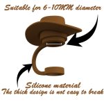 4 teile/satz Silikon Stroh Kappe 6-10mm Universal Größe Staub Stecker, Cowboy Hat Rose Red, Cowboy Hat Black, Cowboy Hat Brown, Vintage Hat Rose Red, Vintage Hat Brown, Vintage Hat Black, Hanging Rope Cowboy Hat Brown, Hanging Rope Cowboy Hat Black... – Bild 3