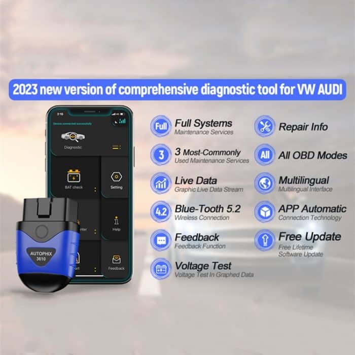 AUTOPHIX 3610 Bluetooth Auto Vollsystem-Diagnosescanner für VW / AUDI / SKODA / SEAT – Bild 5