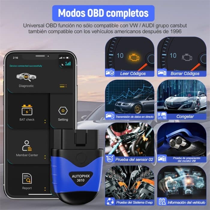 AUTOPHIX 3610 Bluetooth Auto Vollsystem-Diagnosescanner für VW / AUDI / SKODA / SEAT – Bild 10