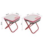 Kanda Tasche-Typ Klapp Angeln Stuhl Tragbare Outdoor Reise Skizzieren Hocker, Red, Large – Bild 2