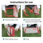 Kanda Tasche-Typ Klapp Angeln Stuhl Tragbare Outdoor Reise Skizzieren Hocker, Red, Large – Bild 3