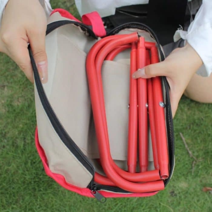 Kanda Tasche-Typ Klapp Angeln Stuhl Tragbare Outdoor Reise Skizzieren Hocker, Red, Large – Bild 7