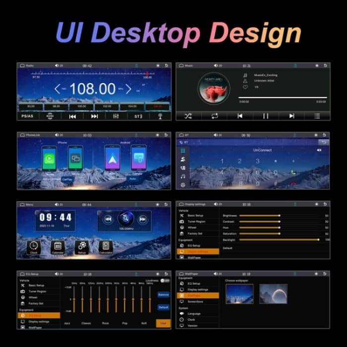 6,86-Zoll-MP5-Player mit zwei Tasten und Rückfahrkamerafunktion / Bluetooth / CarPlay – Bild 7