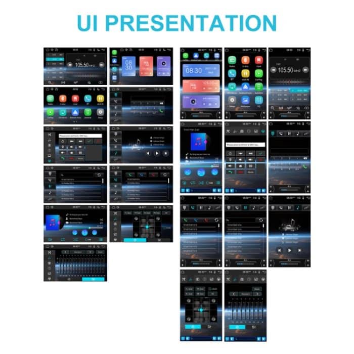 10,4 Zoll MP5 Einzelkolben-Vertikalbildschirm Manuelle Drehung Android-Navigation Mit Drahtloser Carplay-Rückfahrkamera – Bild 7