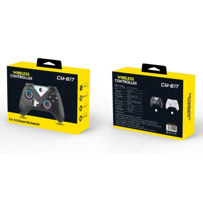 CM-617 Kabelloser Bluetooth-Gamecontroller für Switch / Android / IOS / PC / Smart TV, 617 Black, 617 White – Bild 8