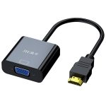 JINGHUA HDMI-zu-VGA-Adapterkabel, Laptop-Videokonverter, No Audio Black, No Audio White, With Audio White, With Audio Black