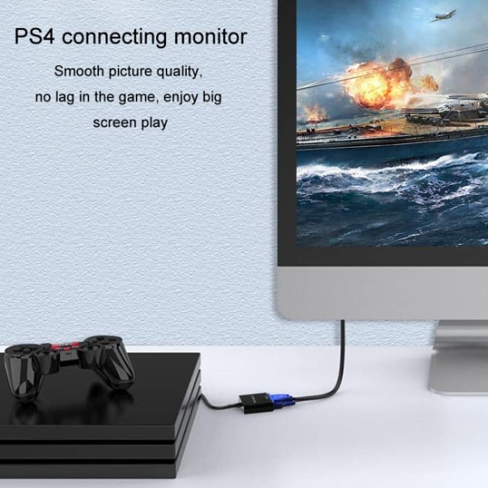 JINGHUA HDMI-zu-VGA-Adapterkabel, Laptop-Videokonverter, No Audio Black, No Audio White, With Audio White, With Audio Black – Bild 8