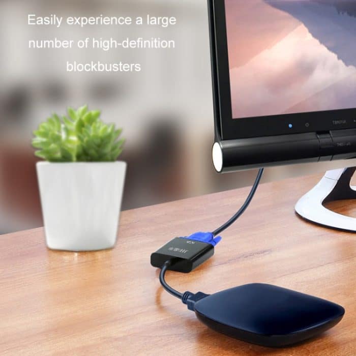 JINGHUA HDMI-zu-VGA-Adapterkabel, Laptop-Videokonverter, No Audio Black, No Audio White, With Audio White, With Audio Black – Bild 9