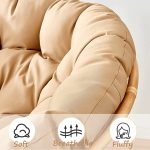 Multifunktionales rundes, verdicktes, weiches Hängematten-Wiegenkissen, 100x100cm, 110x110cm, 130x130cm – Bild 5