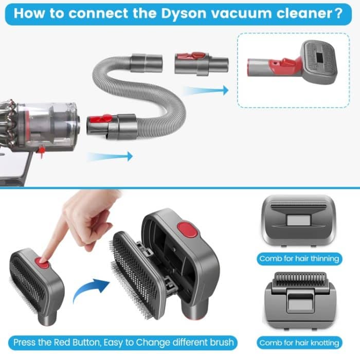 Für Dyson V7 V8 V10 V11 V15 Pet 3 In 1 Pflege Saugkopf Set, With Hose, Without Hose – Bild 5
