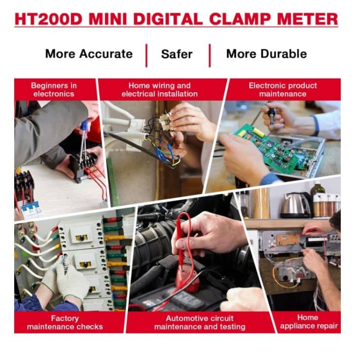 Mini-Klemmmultimeter, tragbares digitales Amperemeter – Bild 13