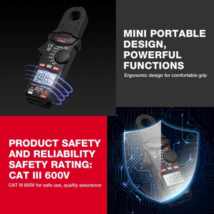 Mini-Klemmmultimeter, tragbares digitales Amperemeter – Bild 8