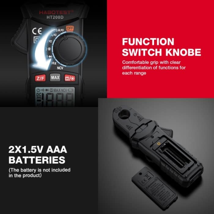 Mini-Klemmmultimeter, tragbares digitales Amperemeter – Bild 9