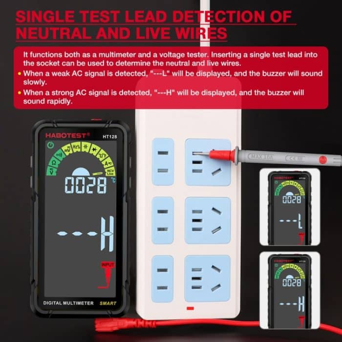 HABOTEST Automatischer Bereich Digitalanzeige Ultraklares intelligentes Strommultimeter – Bild 6
