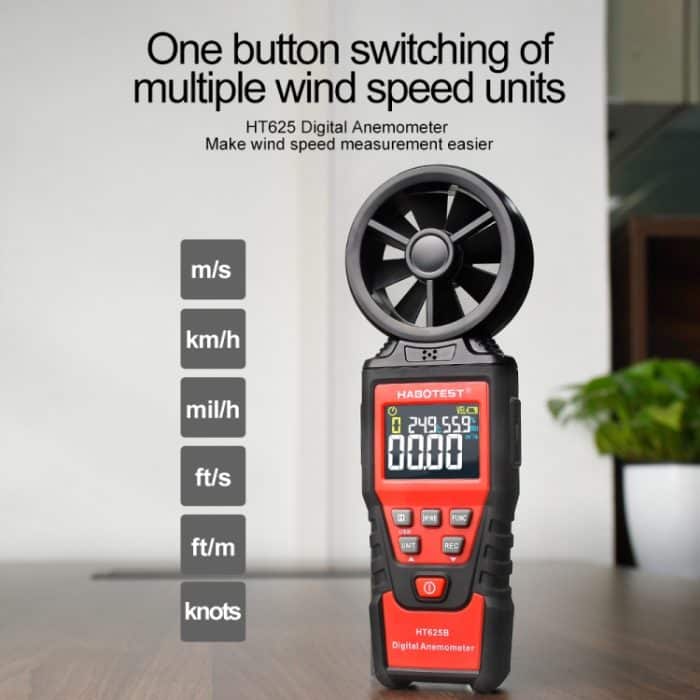 HABOTEST Handheld Hochpräzises Digital-Anemometer mit USB, HT625B – Bild 4