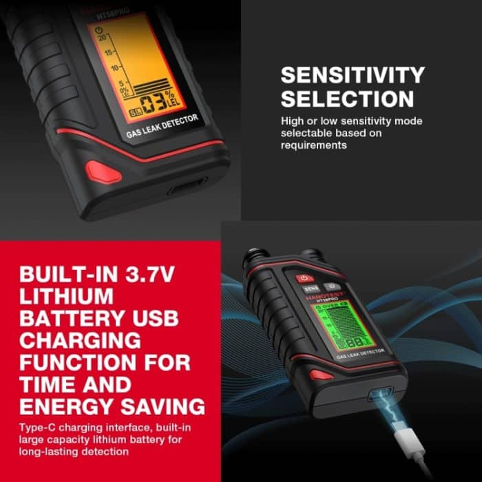 Tragbarer, wiederaufladbarer Gasdetektor HABOTEST – Bild 13