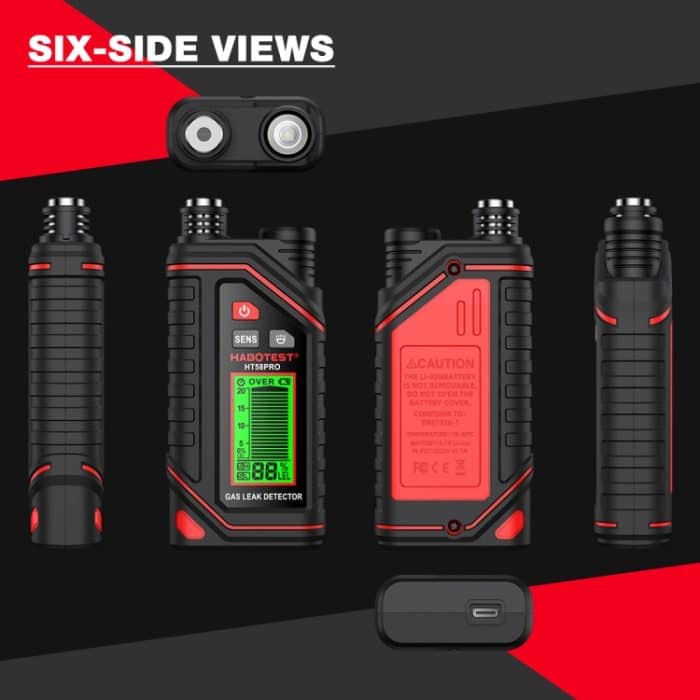 Tragbarer, wiederaufladbarer Gasdetektor HABOTEST – Bild 5