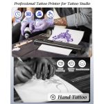 Phomemo TP83-BK Kabelloser Tattoo-Schablonendrucker mit 10 Stück Transferpapier – Bild 4