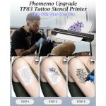 Phomemo TP83-BK Kabelloser Tattoo-Schablonendrucker mit 10 Stück Transferpapier – Bild 7