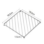 Edelstahl Galvanik Küche Verdickt Topf Rack Haushalt Wärme Isolierende Matte Anti-Verbrühung Geschirr Matte, Square, Circular – Bild 5