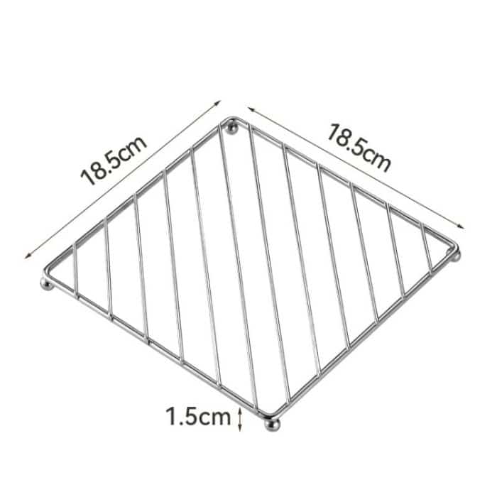 Edelstahl Galvanik Küche Verdickt Topf Rack Haushalt Wärme Isolierende Matte Anti-Verbrühung Geschirr Matte, Square, Circular – Bild 5