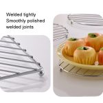 Edelstahl Galvanik Küche Verdickt Topf Rack Haushalt Wärme Isolierende Matte Anti-Verbrühung Geschirr Matte, Square, Circular – Bild 4