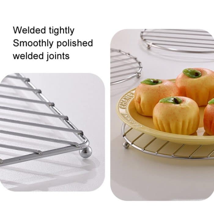 Edelstahl Galvanik Küche Verdickt Topf Rack Haushalt Wärme Isolierende Matte Anti-Verbrühung Geschirr Matte, Square, Circular – Bild 4