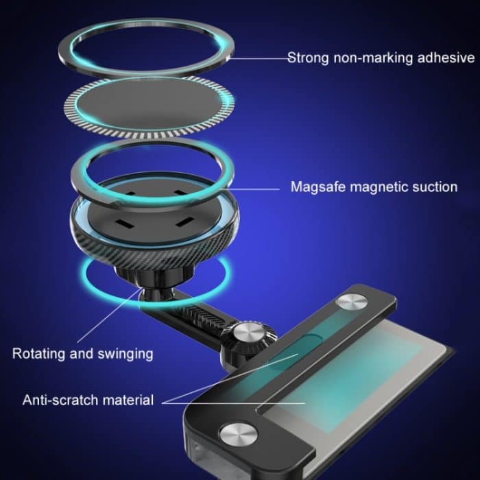 Für Tesla Modell 3/Y Auto Magnetischer Telefonhalter Drehbare Auto-Navigationshalterung, Round, Square – Bild 6