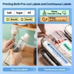 Phomemo D30 Thermo-Etikettendrucker, tragbares Bluetooth-Mini-Etikettendruckergerät, With 1 Roll Paper White, With 1 Roll Paper Black, With 1 Roll Paper Gray, With 3 Rolls Paper White, With 3 Rolls Paper Pink, With 3 Rolls Paper Green... – Bild 4