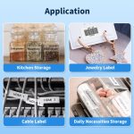 Phomemo D30 Thermo-Etikettendrucker, tragbares Bluetooth-Mini-Etikettendruckergerät, With 1 Roll Paper White, With 1 Roll Paper Black, With 1 Roll Paper Gray, With 3 Rolls Paper White, With 3 Rolls Paper Pink, With 3 Rolls Paper Green... – Bild 8