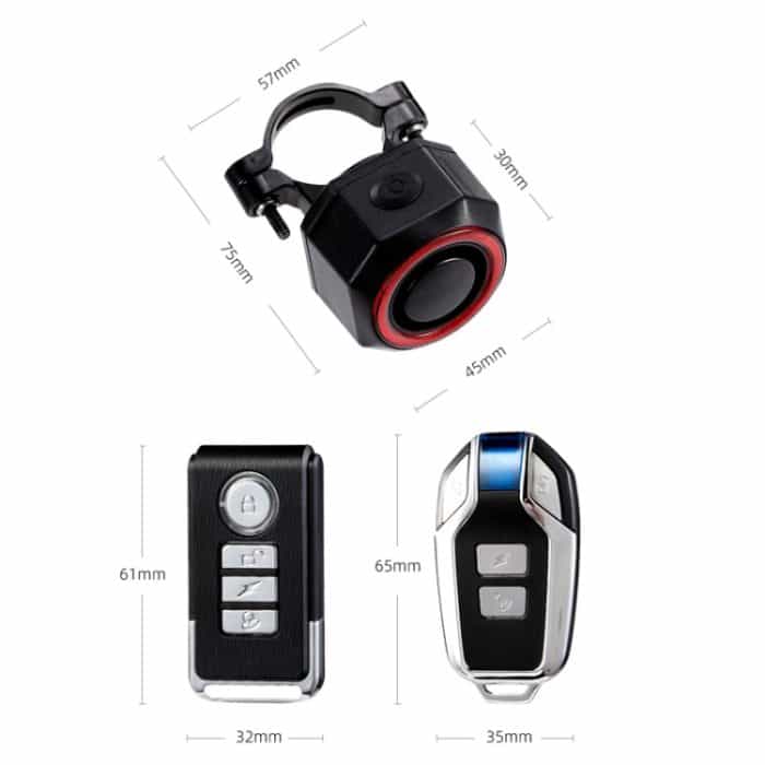 Fahrrad Smart Rücklicht Anti-Diebstahl-Alarm Bremse Warnlicht, WL03C Remote Control, WL03C Set + Silicone Remote Control, WL09C Remote Control – Bild 2